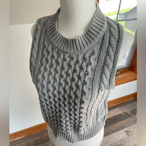 Melrose and Market Gray Cable Knit Vest
